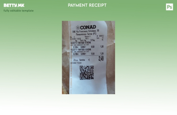 модерен стил Шаблон за потврда за плаќање во продавницата за малопродажба на Con